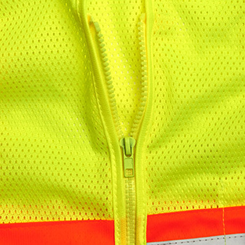 Hi-vis vest zipper