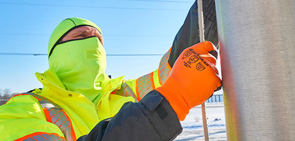 Employee Wearing J.J. Keller SAFEGEAR PPE Winter Gear