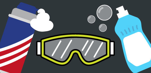 Safety goggles antifog graphic