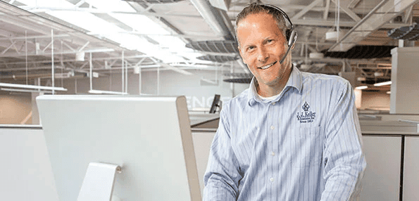 J.J. Keller Employee Working Desk