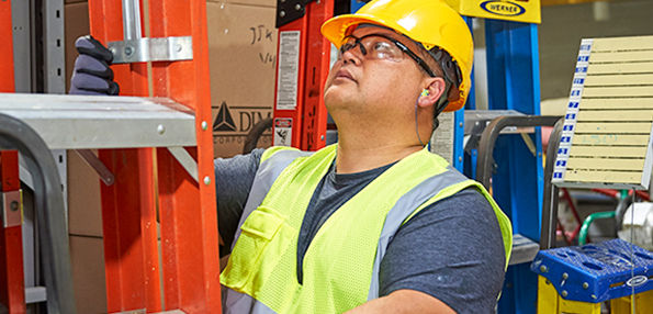 Warehouse Worker Wearing J.J. Keller SAFEGEAR PPE
