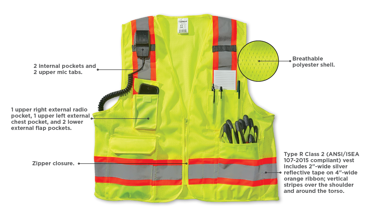 TYPE R | CLASS 2 HI-VIS SURVEYOR VEST