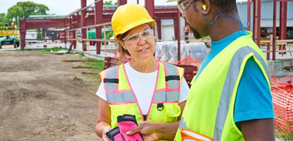 Construction Workers Wearing J.J. Keller SAFEGEAR PPE Hi-Vis Vests